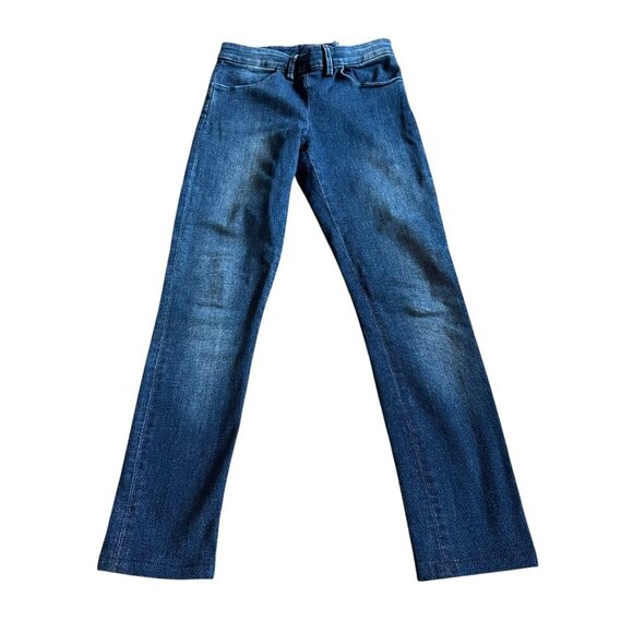 Acne Studios Skin Used Blue Skinny Jeans Dark Wash Zip Back Size 25 Women's - Picture 1 of 12